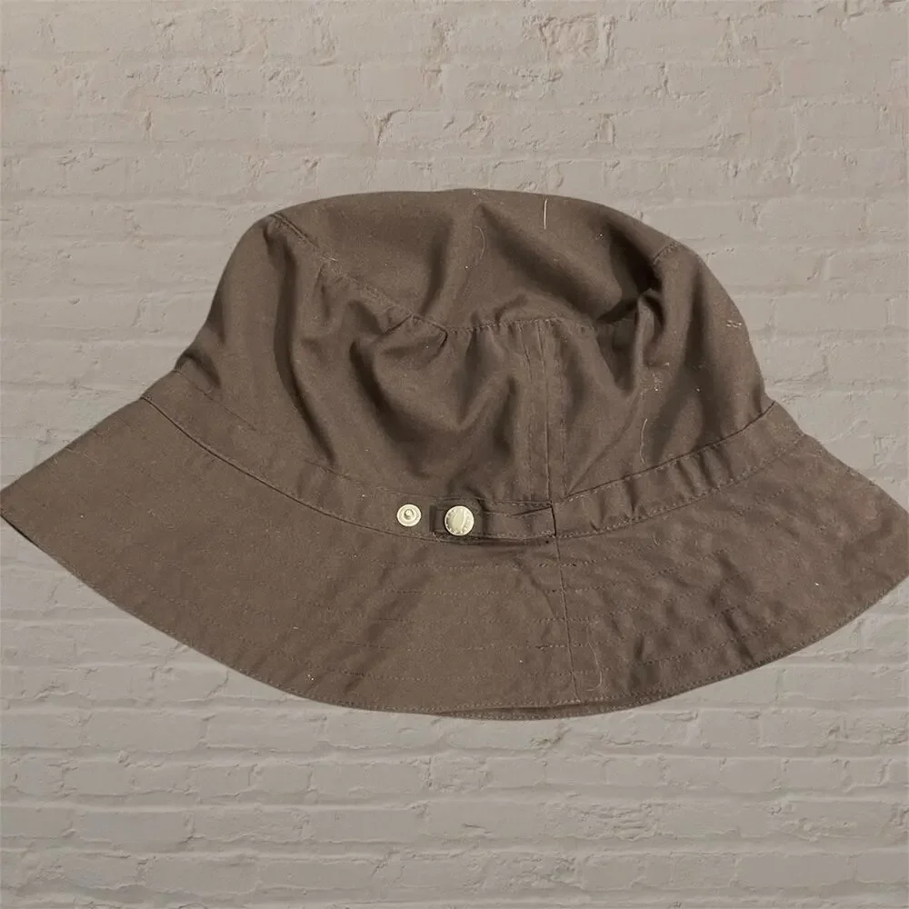 Escada Kids Youth Bucket Hat Dark Brown Cotton Designer Sun Cap Luxury Kids OS